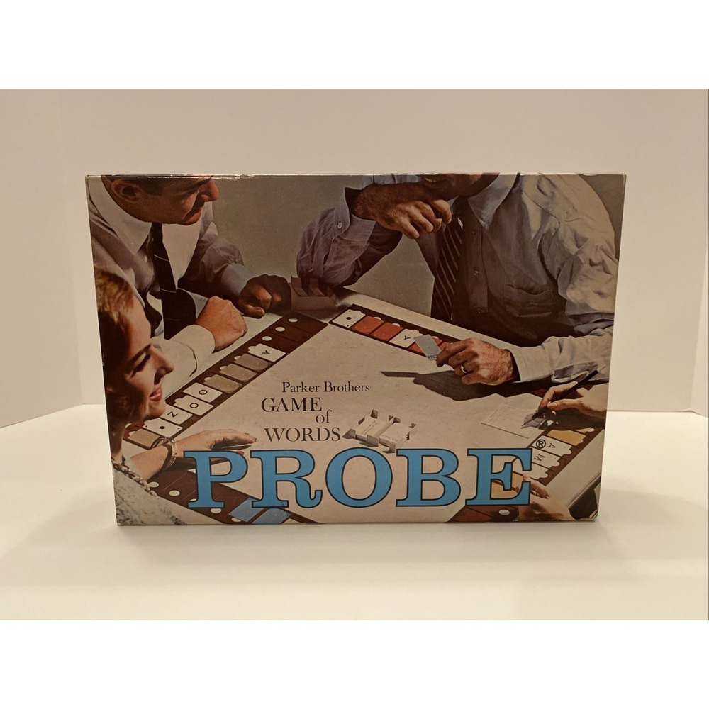VTG PROBE Game of Words Board Game 1964 Parker Brothers 100% Complete MCM style‎